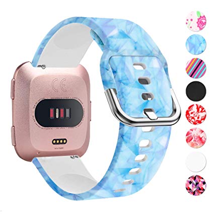 Compatible with Fitbit Versa Bands for Women, Replaceable Silicone Wristbands, Accessories for Fitbit Versa/Versa Lite Edition/Versa Special Edition/Blaze Smart Watch