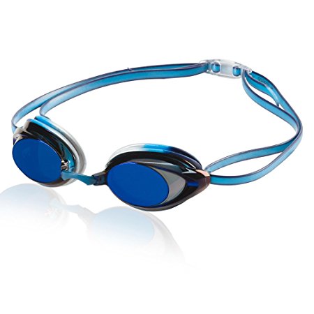 Speedo Vanquisher 2.0 Mirrored Swim Goggle, Pacific Blue