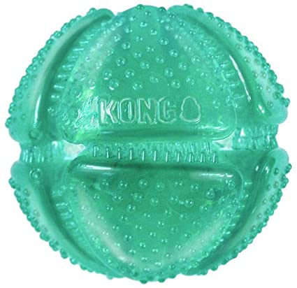 KONG - Squeezz Dental Ball - Unique Flexible Texture, Teeth and Gum Cleaning Dog Toy - for Medium/Large Dogs