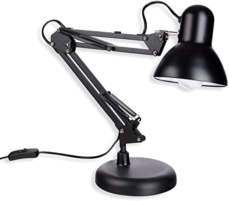 Schramm® Retro desk lamp in black metal with articulated arm Work lamp without bulb Office lamp Lamp Lamps