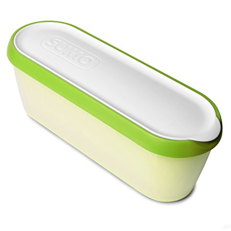 SUMO Ice Cream Containers • Insulated Ice Cream Tub • Container Ideal for Homemade Ice-Cream, Gelato or Sorbet • Dishwasher Safe • 1.5 Quart Capacity • [Green, 1-Pack]