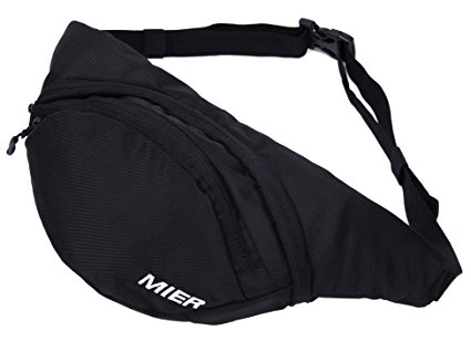 MIER 2-Pocket Sporty Running/Biking/Cycling Fanny Pack Travel Pouch