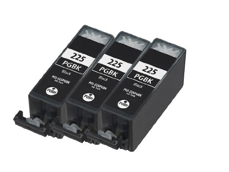 HI-VISION HI-YIELDS Compatible Ink Cartridge Replacement for Canon PGI-225 (Black, 3-Pack)