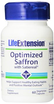 Life Extension Optimized Saffron w Satiereal  60 veggie capsules