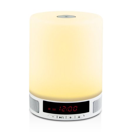 Bluetooth Speaker Touch Control Lamp Dimmable LED Table Lamp Bluetooth Speaker Portable Color Changing Mode Alarm Clock Speakerphone and More