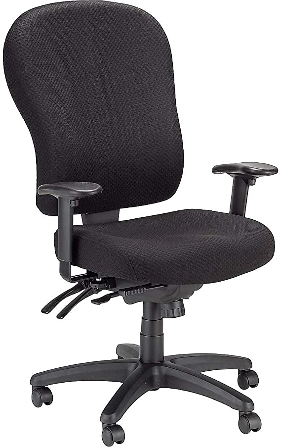Tempur-Pedic Ergonomic Fabric Mid-Back Office Chair, Black, Fixed Arm (TP4000)