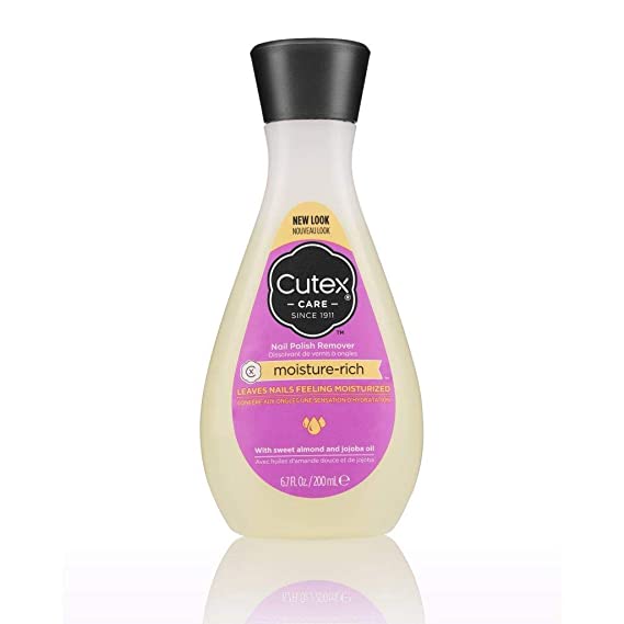 Cutex Moisture-Rich Nail Polish Remover with Sweet Almond and Jojoba Oil, 6.7 fl. oz.