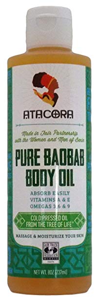 Atacora Fair Trade Pure Baobab Body Oil, 8 Oz.