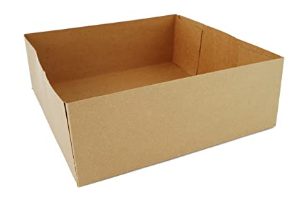 Southern Champion Tray 0121 Kraft Paperboard 4 Corner Pop Up Food and Drink Stadium Tray, 10-1/2" Length x 10-1/2" Width x 3-11/16" Height (Case of 200)