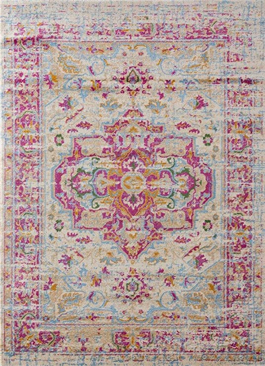 1514 Distressed Pink 8x10 Area Rug Carpet Large New
