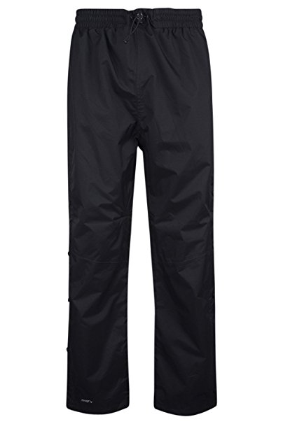 Mountain Warehouse Downpour Mens Rain Pants - Waterproof Trousers, Taped Seams Pants, Half Leg Zip, Short Length All Season Pants - Ideal for Travelling, Camping & Hiking