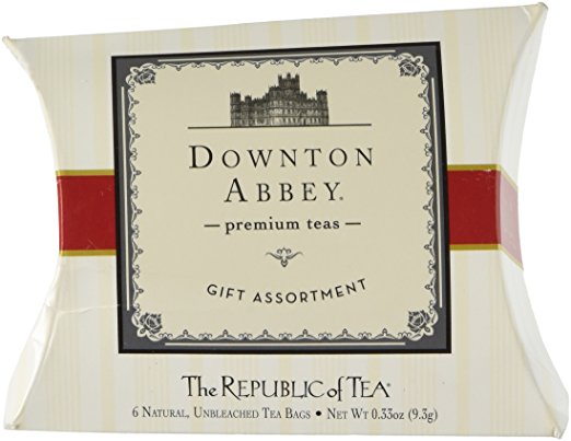 The Republic Of Tea Downton Abbey Tea, 6 Tea Bag Sampler Pillow, Gourmet Collection Of Premium Teas