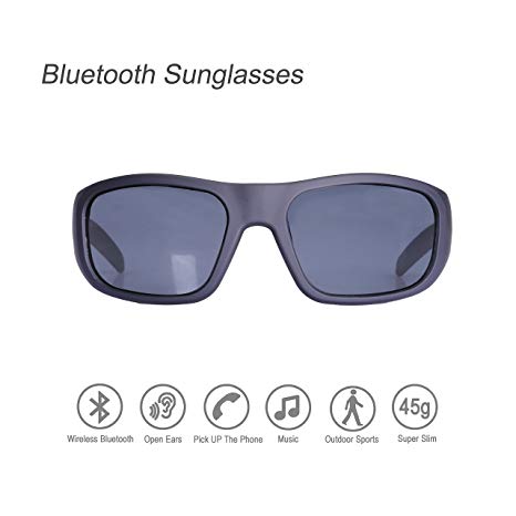 Bluetooth Sunglasses,Open Ear Wireless Sunglasses with Polarized UV400 Protection Safety Lenses,Unisex Design Sport Headset for All Editions of iPhone/Samsung and Smart …
