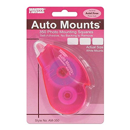Pioneer Auto Mounts Dispenser with 350 Photo Mounting Double Sided Self Adhesive Squares