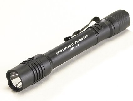 Streamlight 88033 Protac Tactical Flashlight 2AA with White LED Includes 2 "AA" Alkaline Batteries and Holster (Black)