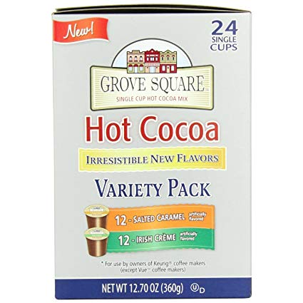 Grove Square Hot Cocoa Irresistible Flavors Variety Pack, 24 Single Serve Cups