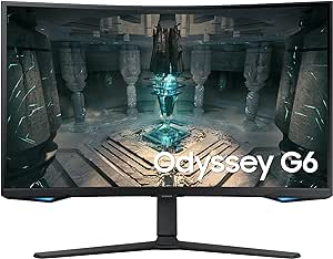 Samsung Ecran PC Odyssey G6 32'' 240Hz, 1ms , Dalle VA, Résolution 2560 x 1440 , 2 500 : 1, 350 cd/m², AMD FreeSyncPremium Pro,CoreSync, Gaming Hub, Pied Ajustable, HDMI,DisplayPort