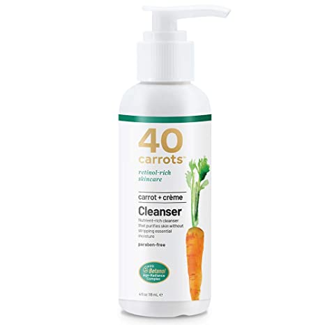 40 Carrots Carrot and Creme Micro Active Retinal Cleanser, Paraben Free (4 oz Box)