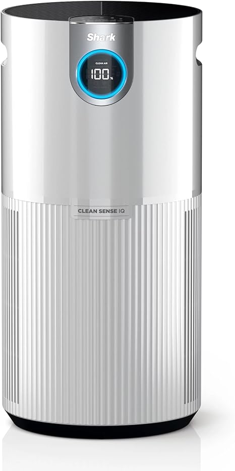 Shark HP102 Air Purifier with Nanoseal HEPA, Cleansense IQ, Odor Lock, Cleans up to 500 Sq. Ft, White (Renewed)