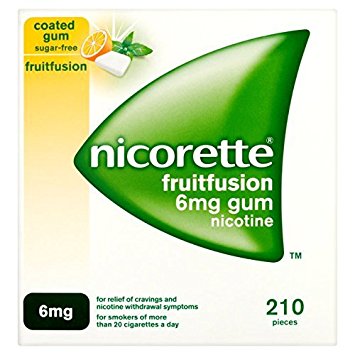 Nicorette Fruitfusion Gum 6 mg, 210 Pieces