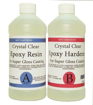 EPOXY RESIN CRYSTAL CLEAR 32 oz Kit. FOR SUPER GLOSS COATING AND TABLETOPS