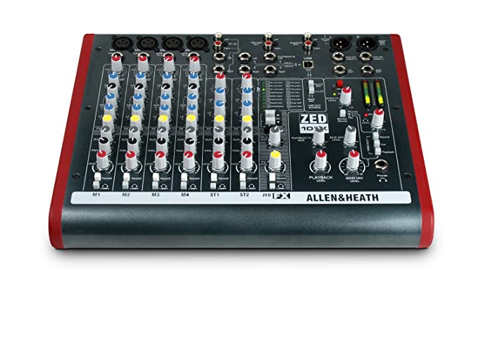 Allen & Heath ZED-10FX Four Mono Mic/Lines with 2 Active D.I, 3 Stereo Line Inputs and Onboard Effects