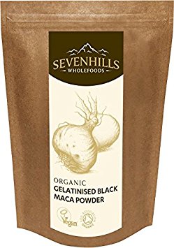 Sevenhills Wholefoods Organic Gelatinised Black Maca Powder 250g