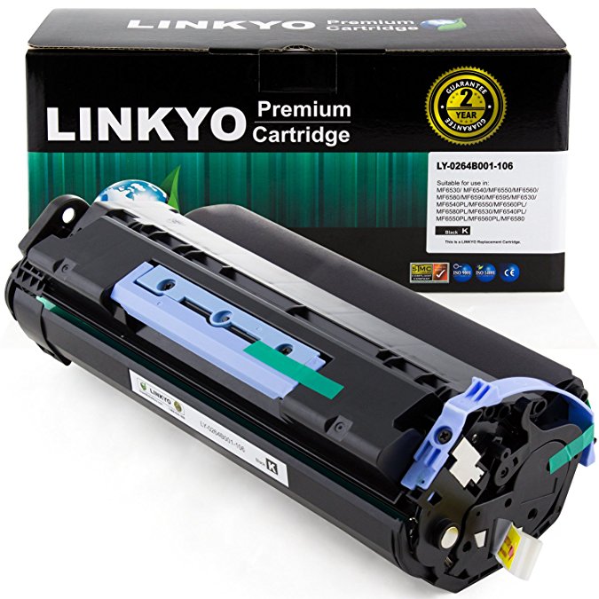 LINKYO Compatible Toner Cartridge Replacement for Canon 106 0264B001AA (Black)