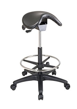 Pneumatic Drafting Chair with Adjustable Foot Ring