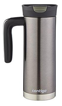 Contigo SnapSeal Superior Vacuum Insulated Stainless Steel Travel Mug, 20oz, Gunmetal