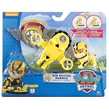 Paw Patrol, Air Rescue Rubble, Pup Pack & Badge