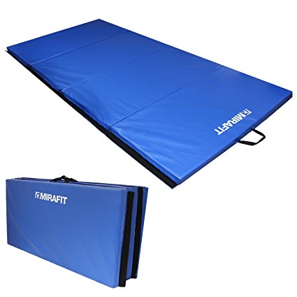 MiraFit Large 8ft Folding Exercise & Gymnastics Mat - Blue