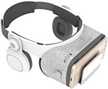 3D Light-Weight Visual Reality Headset with Builted-in Stereo Headphone - Upgraded VR Glasses with 120 Degree FOV - for iPhone & Android【Remote Controller Not Included】