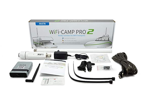 ALFA Network WiFi CampPro 2 Universal WiFi / Internet Range Extender Kit for Caravan/Motorhome, Boat, RV