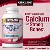 Kirkland Signature Calcium Citrate Magnesium and Zinc with Vitamin D3 500 Tablets