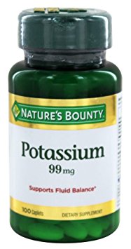 Nature's Bounty Potassium Gluconate 99mg, 100 Caplets