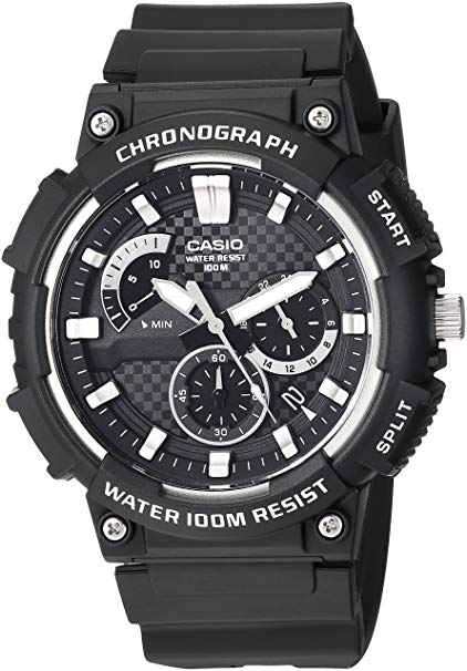 Casio Men's 'Retrograde' Quartz Resin Casual Watch, Color:Black (Model: MCW-200H-1AVCF)