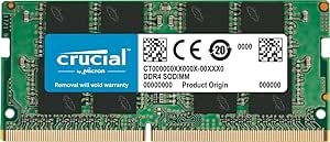 Crucial 16GB Single DDR4 2133 MT/s (PC4-17000) DR x8 SODIMM 260-Pin Memory - CT16G4SFD8213