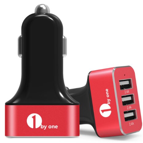 Most Powerful 1byone 72A36W Car Charger Triple 3 USB PortSmart Port Smart Sense IC Adapts to All Device Default Charger Rate Built-in Safety Protection for Apple and Android Devices