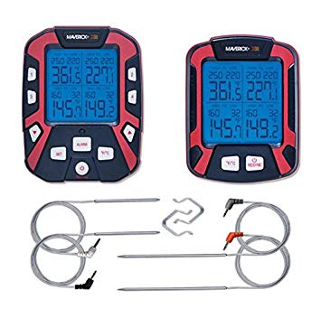 Adrenaline Barbecue Company Maverick XR-50 Extended Range Digital Remote Wireless 4 Probe BBQ & Meat Thermometer