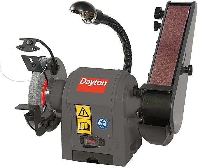 Dayton Combination Belt and Bench Grinder, 120V - 49H006