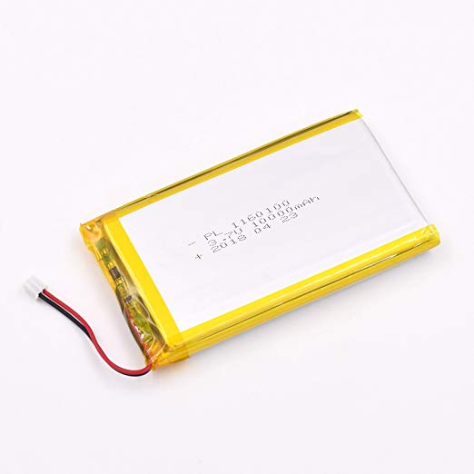 3.7V 10000mAh 1160100 Lipo battery Rechargeable Lithium Polymer ion Battery Pack with JST Connector