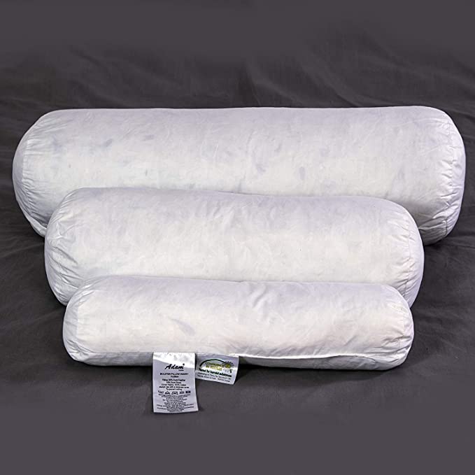 Adam Home Duck And Down Feather Bolster Pillow Cushion Pad Inner Insert - Medium 11 x 46 - R