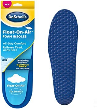 Dr. Scholl's Float-On-Air Insoles for Men, Shoe Inserts That Relieve Tired, Achy Feet with All Day Comfort, , Men's 8-14