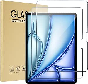 ProCase 2 Pack Screen Protector for iPad Air 11-Inch M2 2024 A2902 A2903 A2904, Tempered Glass Film Guard for iPad Air 6th Generation -Clear