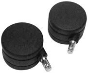 Herman Miller DX 3 inch Hard Floor & Carpet Soft Tread Double-Wheel Caster Set for Aeron Chair (Set of 5)