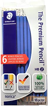 Staedtler 13246CB18P11TH The Premium Pencil, Norica, HB2 special lead, 12 Plus BONUS 6 for Total 18 Count