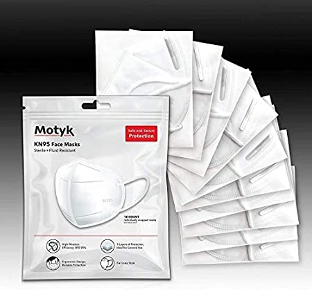MOTYK Face/Mouth M A S K 10-Pack Disposable Safety Protection Covering