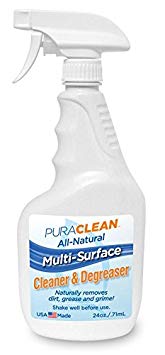 Pura Naturals Multi Surface Cleaner & Bio Degreaser Spray. Half Liquid, Half Grime Fighting Super Cleaner (Shake to Mix) All Purpose Cleaner Any Household Surface. 24 oz. (2 Pack)