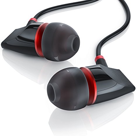 LIAM & DAAN - Alu In-Ear Earphone "State" / High End Earphone | LD Design | red/black